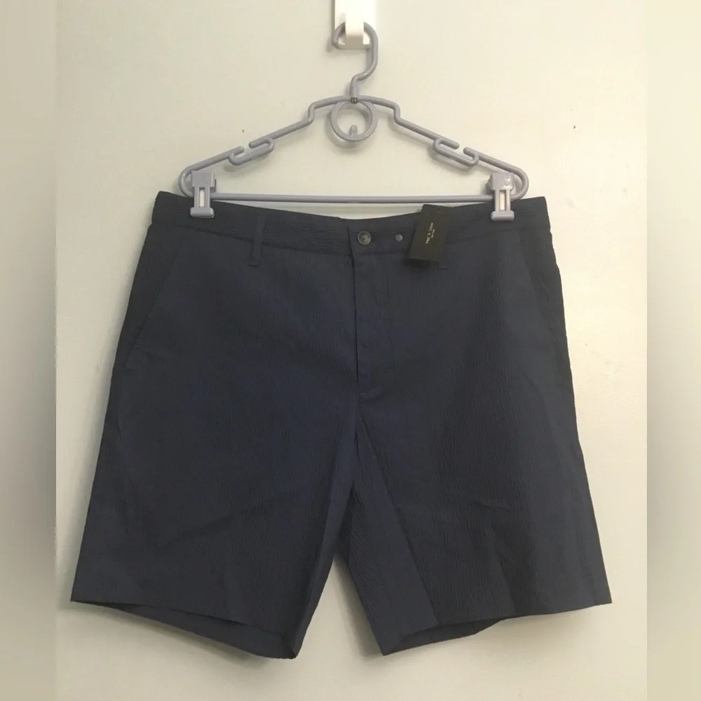 rag & bone Navy Flat Front Shorts
